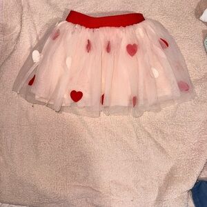 Cat & Jack Red and White Tulle Skirt